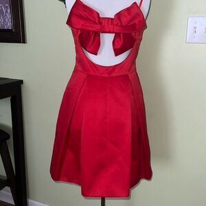 Jill Stuart red staples dress with a bow